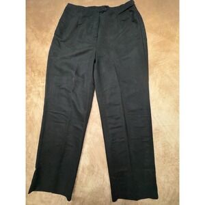 First Option Women's Dress Pants Size 12 Black  Button Slacks